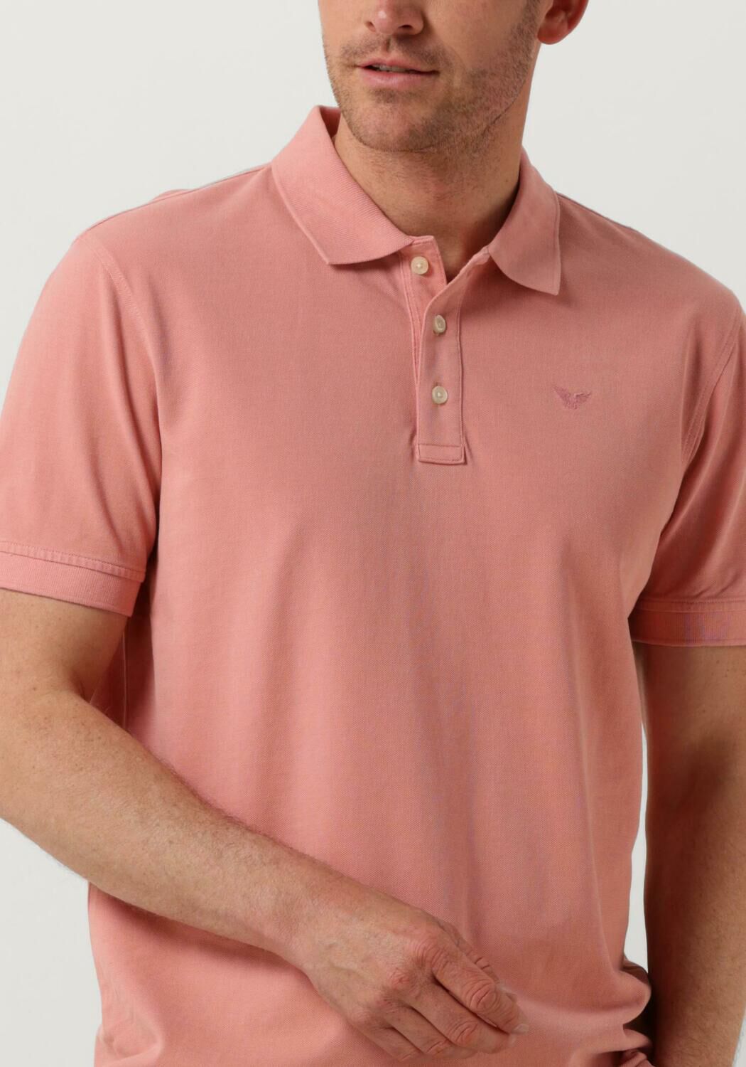PME LEGEND Heren Polo's & T-shirts Short Sleeve Polo Pique Garment Dye Roze