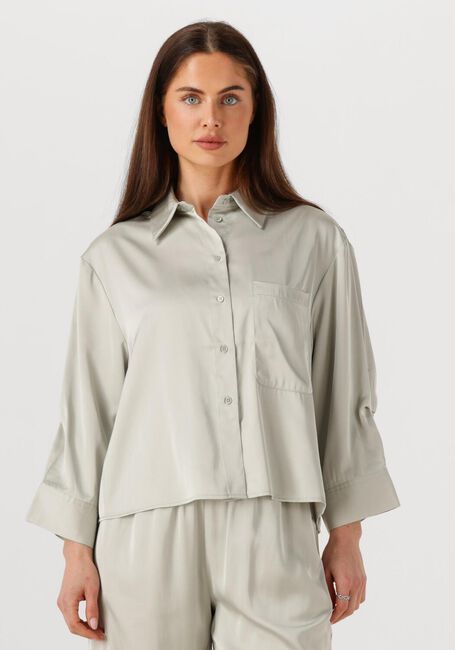 Lichtgrijze WITHBLACK Blouses WBLPADDIE SATEEN SHIRT - large