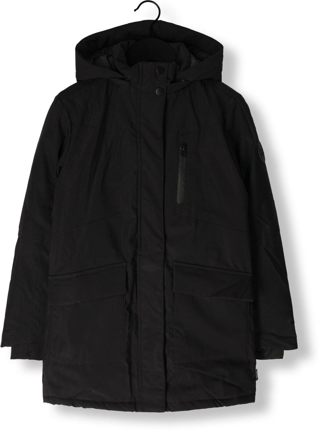 Retour Denim gewatteerde winterjas Silke zwart Meisjes Polyester Capuchon 170 176