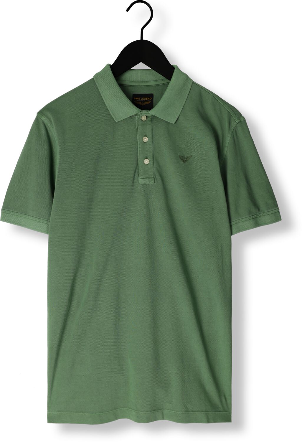 PME LEGEND Heren Polo's & T-shirts Short Sleeve Polo Pique Garment Dye Groen
