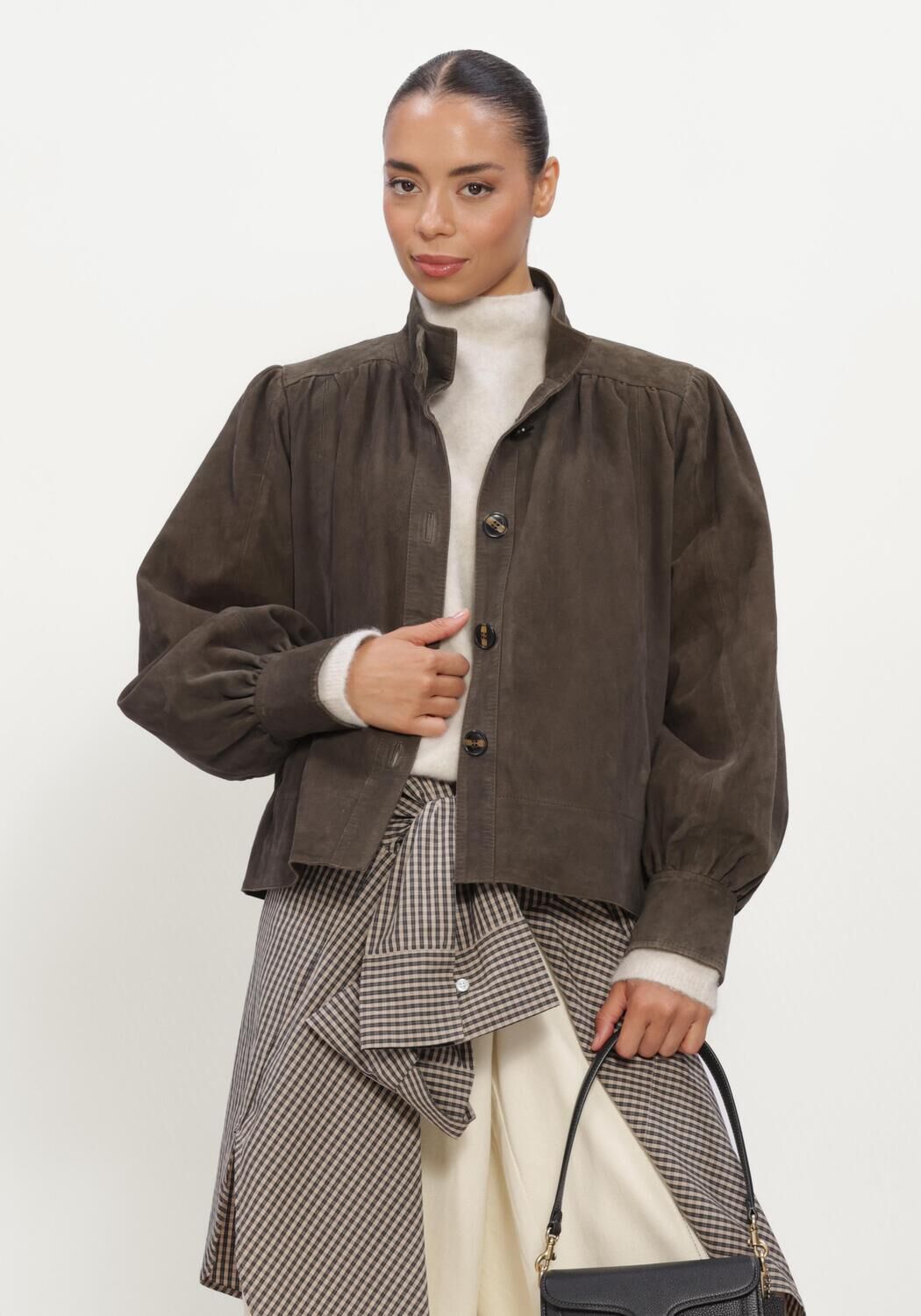 SECOND FEMALE Dames Jassen Zonie Suede Jacket Donkergroen