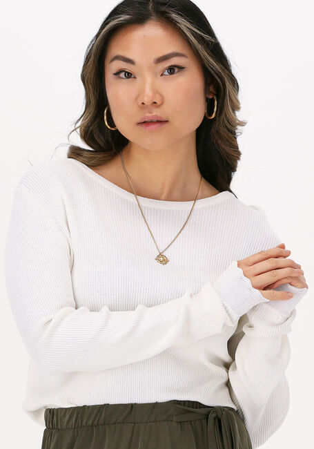 Gebroken wit OBJECT Top OBJHARRIET L/S KNIT PULLOVER - large