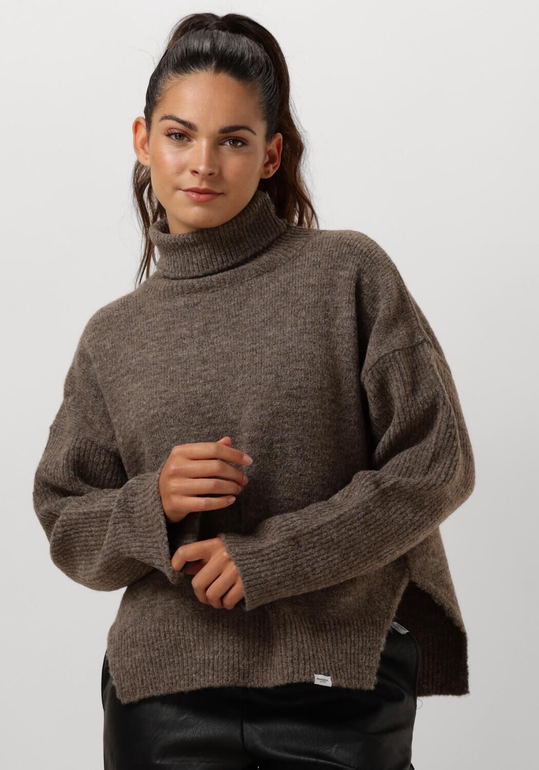 Penn&Ink N.Y Taupe Acryl Trui voor Vrouwen Brown Dames