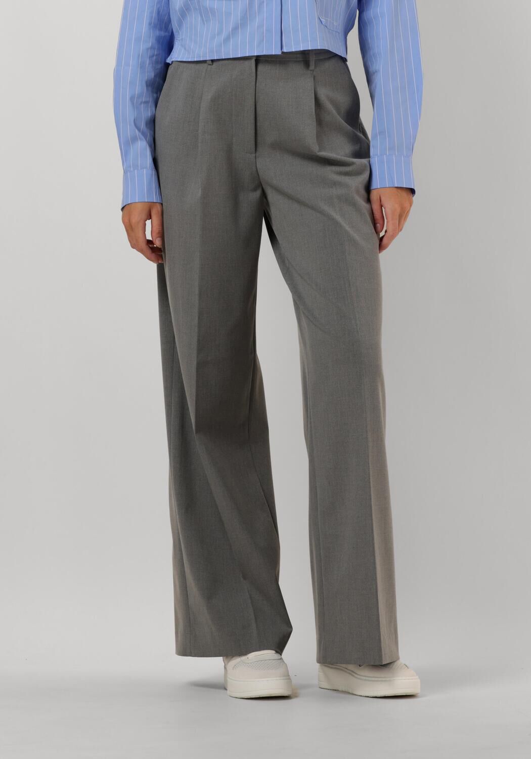 CATWALK JUNKIE Dames Broeken Straight Leg Tailored Pants Grijs