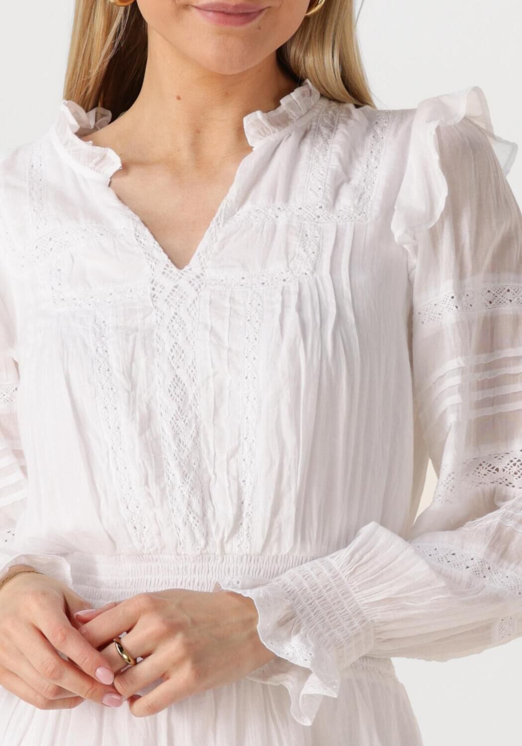 NEO NOIR Dames Jurken Aran S Voile Dress Gebroken Wit