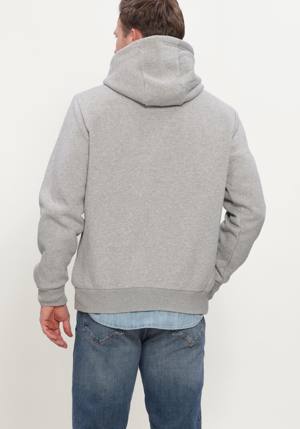 Grijze TOMMY HILFIGER Sweater HILFIGER STACK REG FLEECE HOODIE - large