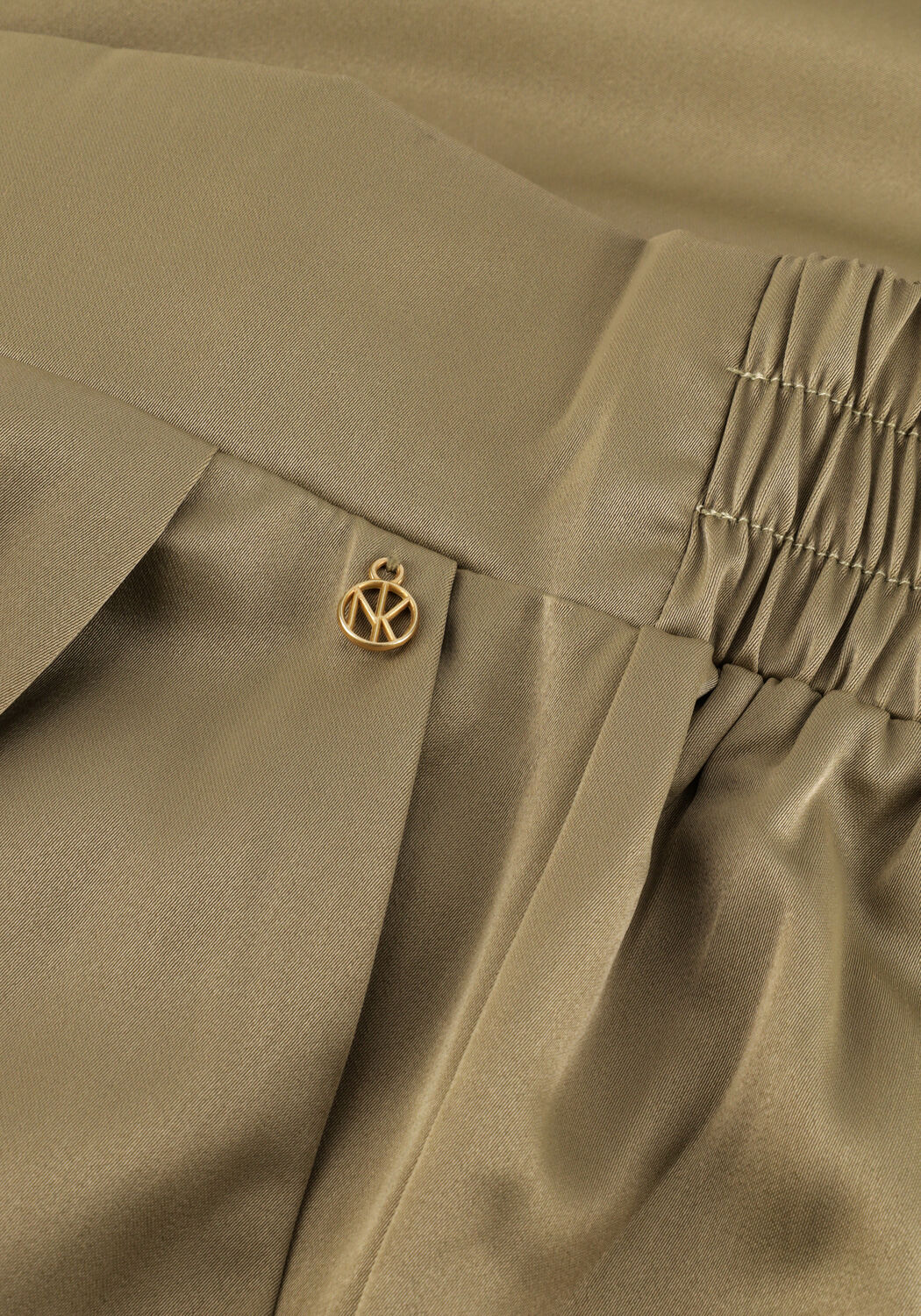 Khaki NUKUS Wijde broek JUNA PANTS - large