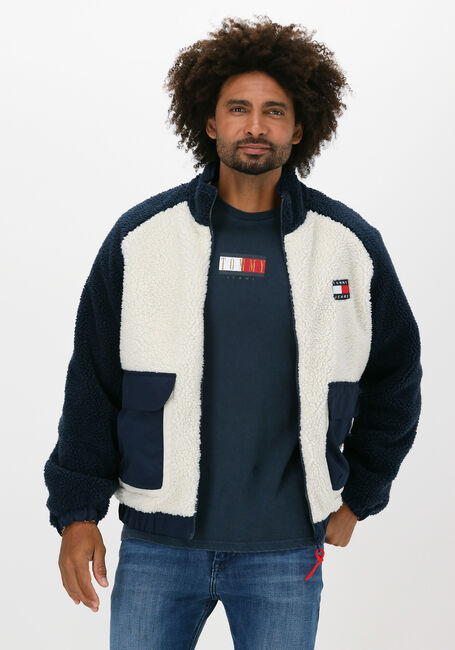 Gebroken wit TOMMY JEANS Jack TJM REVERSIBLE SHERPA JACKET - large