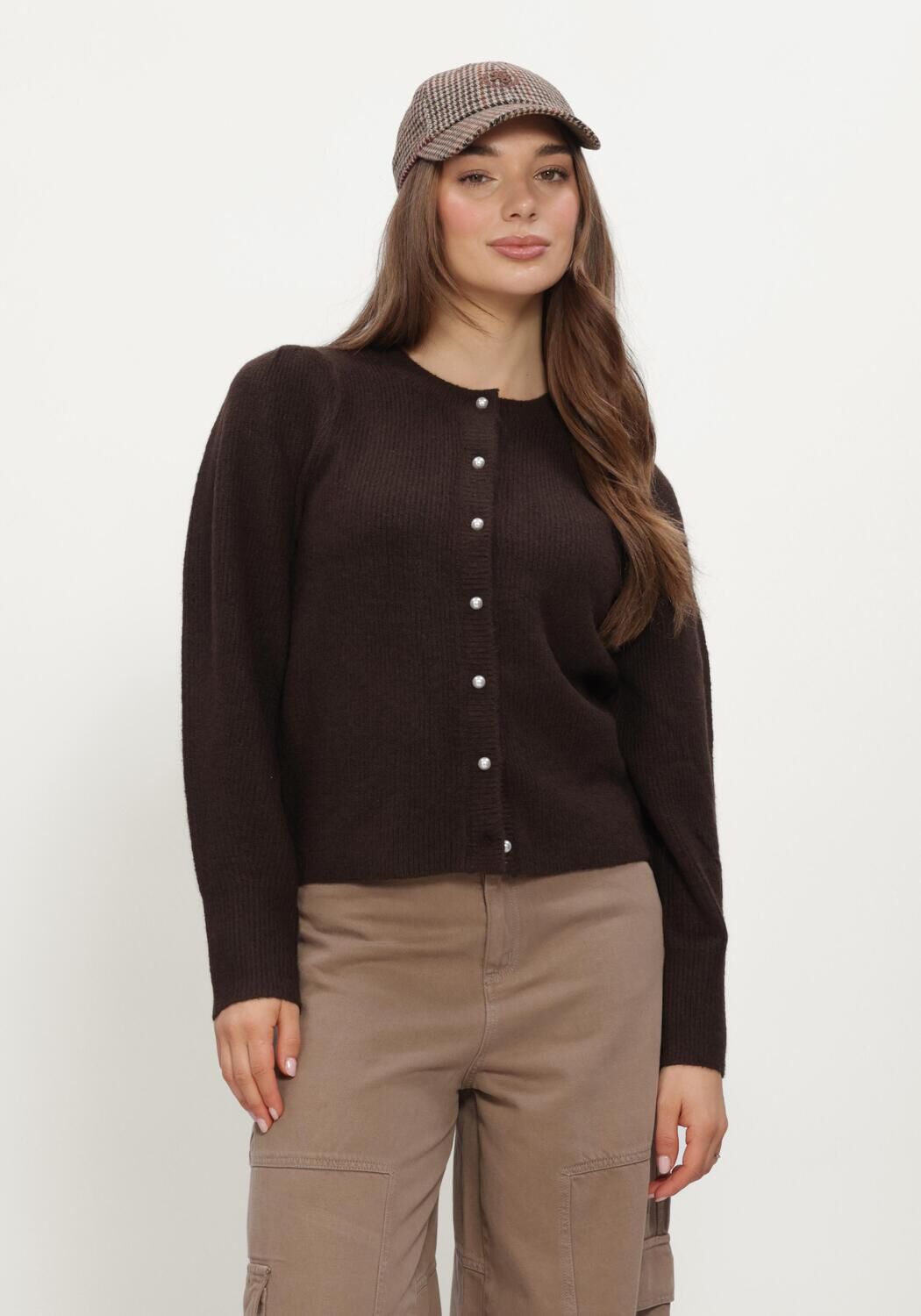NEO NOIR Dames Truien & Vesten Nuna Knit Cardigan Bruin