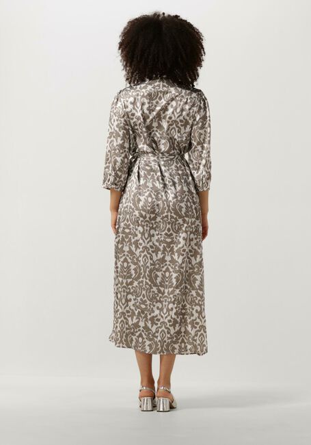 Taupe NOTRE-V Midi jurk SATIN DRESS ONE - large