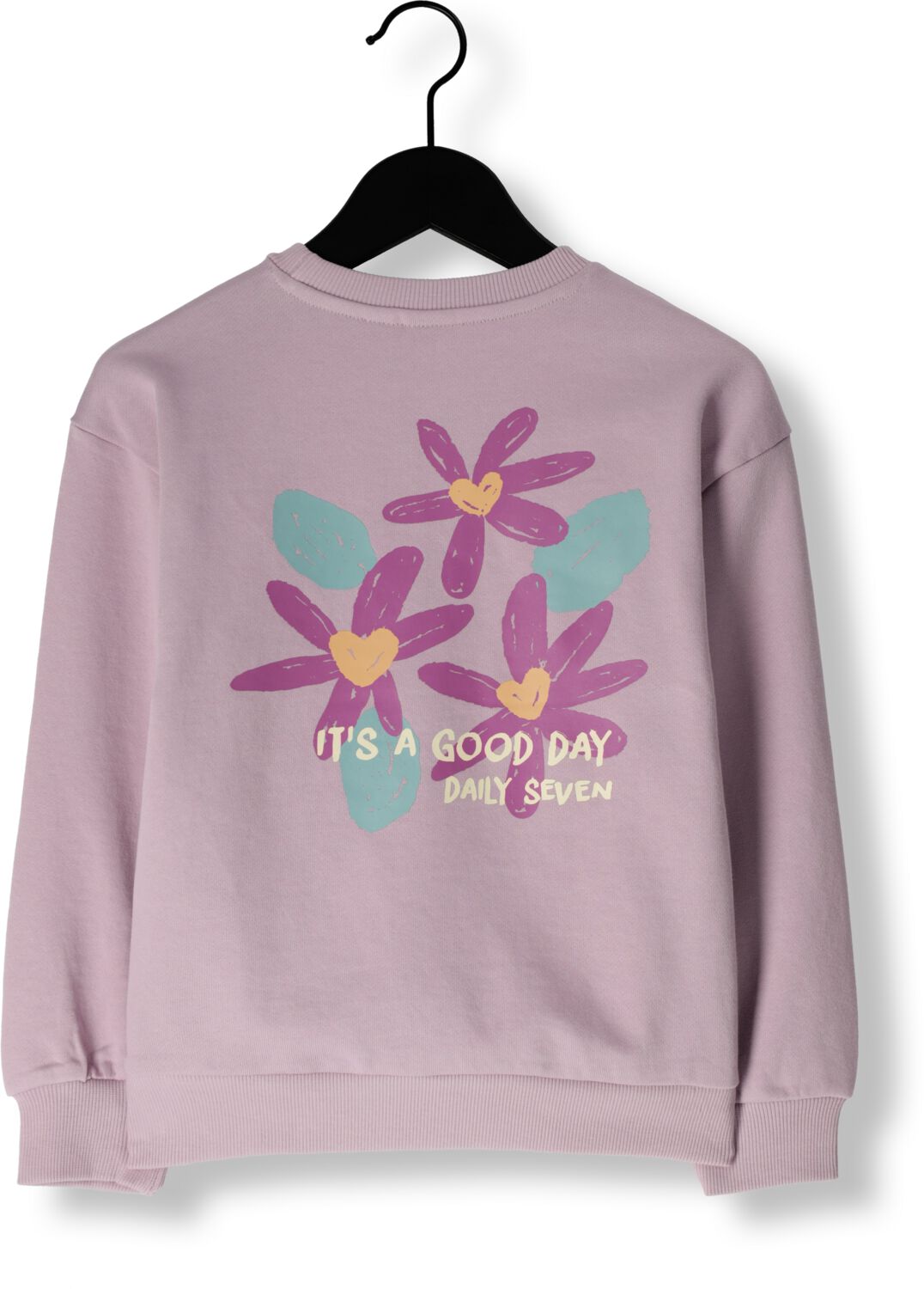 DAILY7 Meisjes Truien & Vesten Sweater Flower Backprint Lichtroze