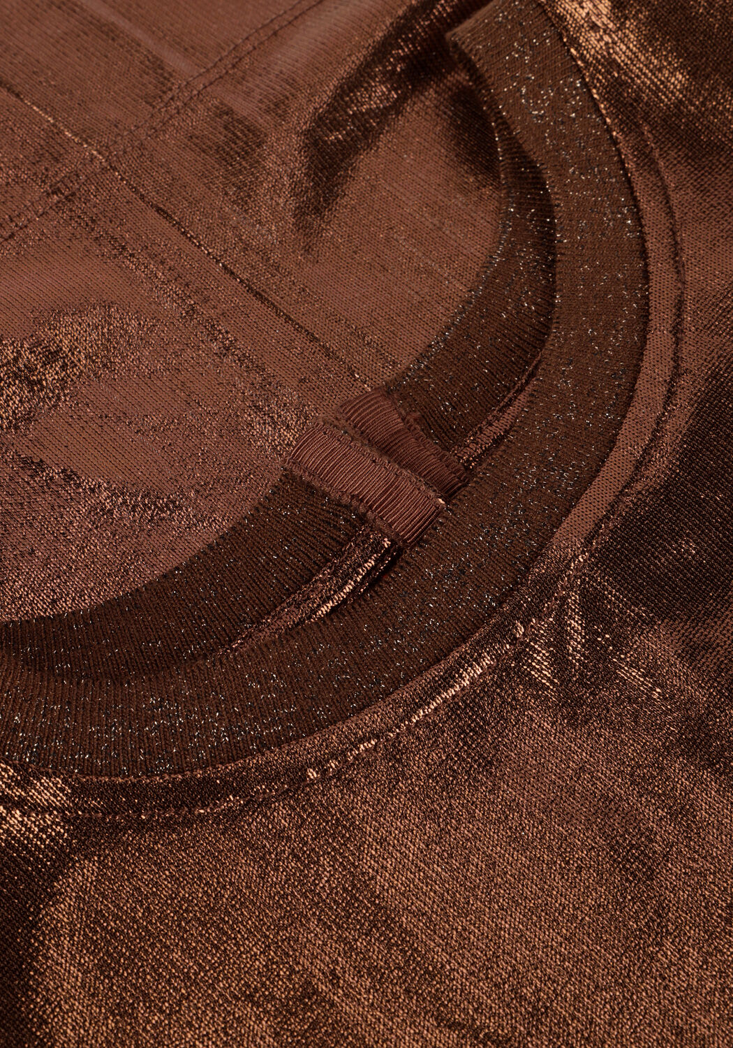 Bronzen MOS MOSH T-shirt NIVOLA O-NECK METALLIC TEE - large