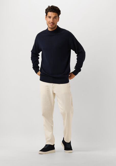 Donkerblauwe SCOTCH & SODA Trui DROPPED SHOULDER MOCK NECK PULLOVER - large