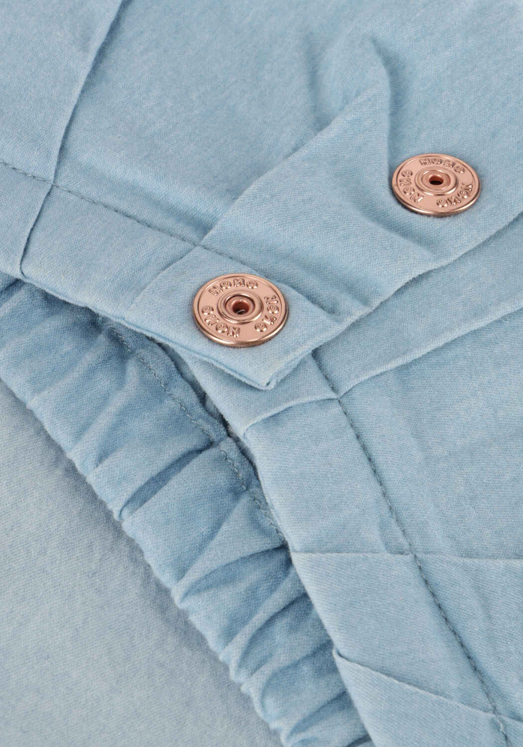 Blauwe NONO Blouses TARA CROPPED DENIM BLOUSE - large