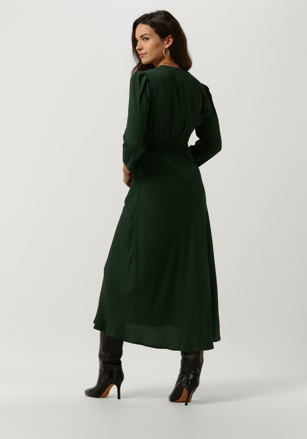 donkergroene semicouture midi jurk s2wu07