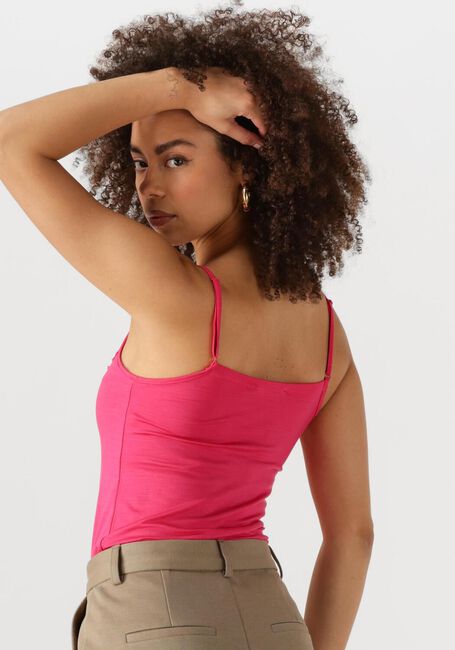 Fuchsia JANSEN AMSTERDAM Top ALORA HEMDJE TC 103 SPAGHETTI WITH LACE - large