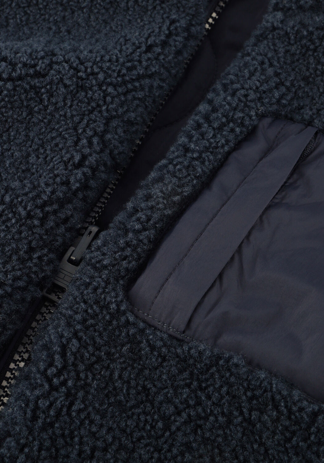 Donkerblauwe TOMMY HILFIGER Bodywarmer REVERSIBLE TEDDY VEST - large