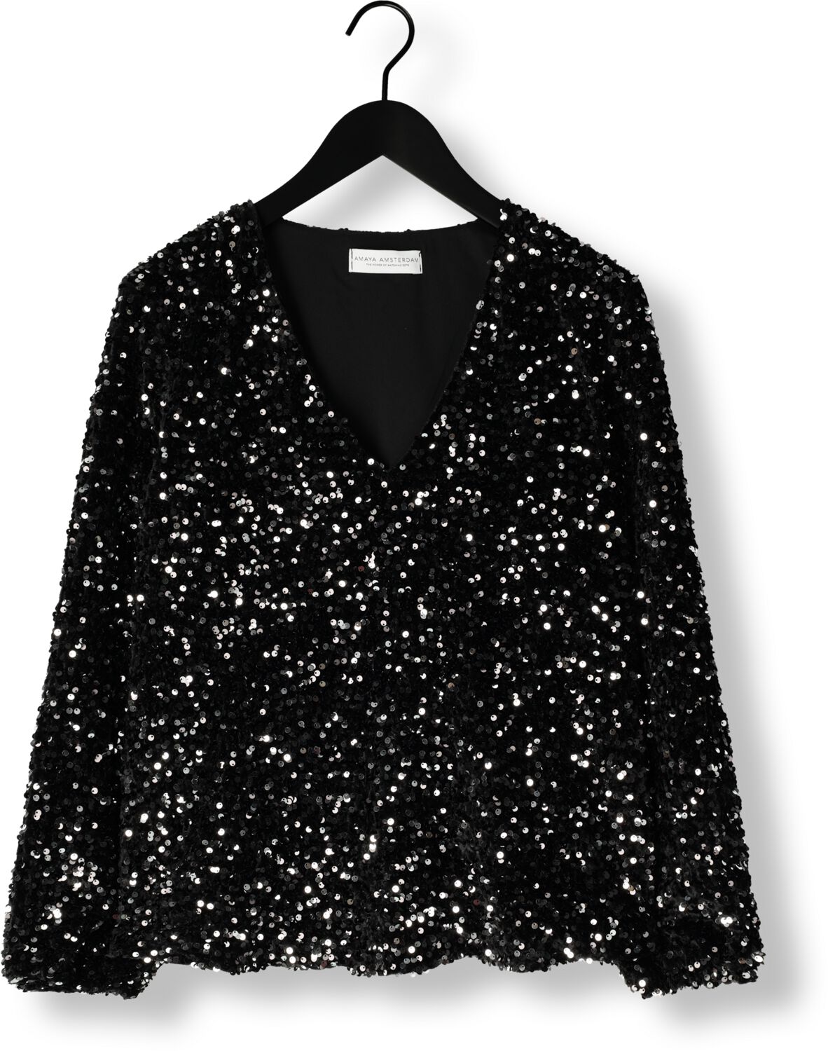 AMAYA AMSTERDAM Dames Blouses Yara Top Zwart