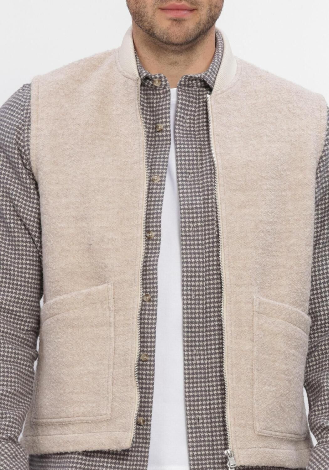 DSTREZZED Heren Jassen Ds_nils Teddy Vest Beige
