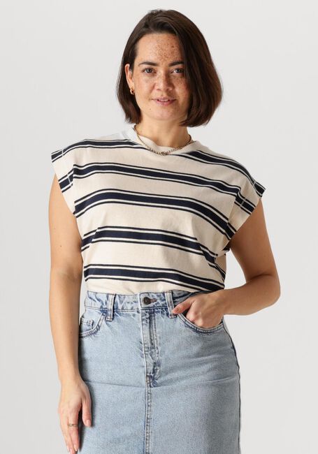 Blauwe BY-BAR T-shirt MASON STRIPE TOP - large
