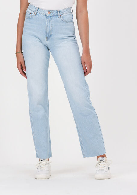 Veronderstelling Peer bibliotheek Lichtblauwe NA-KD Straight leg jeans STRAIGHT HIGH WAIST RAW HEM JE | Omoda