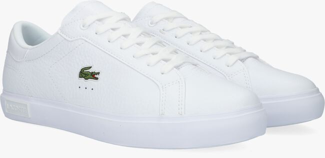 Witte LACOSTE Lage sneakers POWERCOURT - large