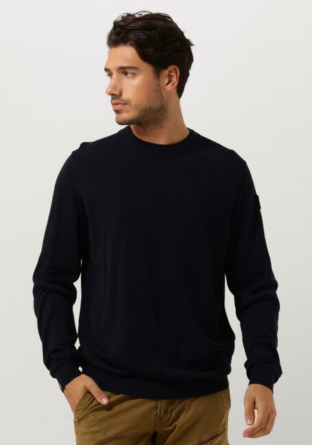 Donkerblauwe VANGUARD Trui CREWNECK COTTON MODAL - large