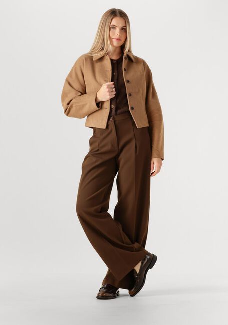 Bruine ANOTHER LABEL Lange broeken MOORE PLEATED PANTS - large