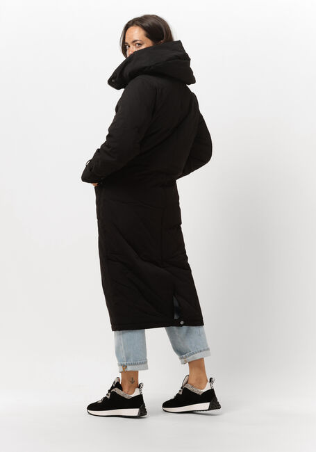 Zwarte OBJECT Gewatteerde jas KATIE LONG COAT - large
