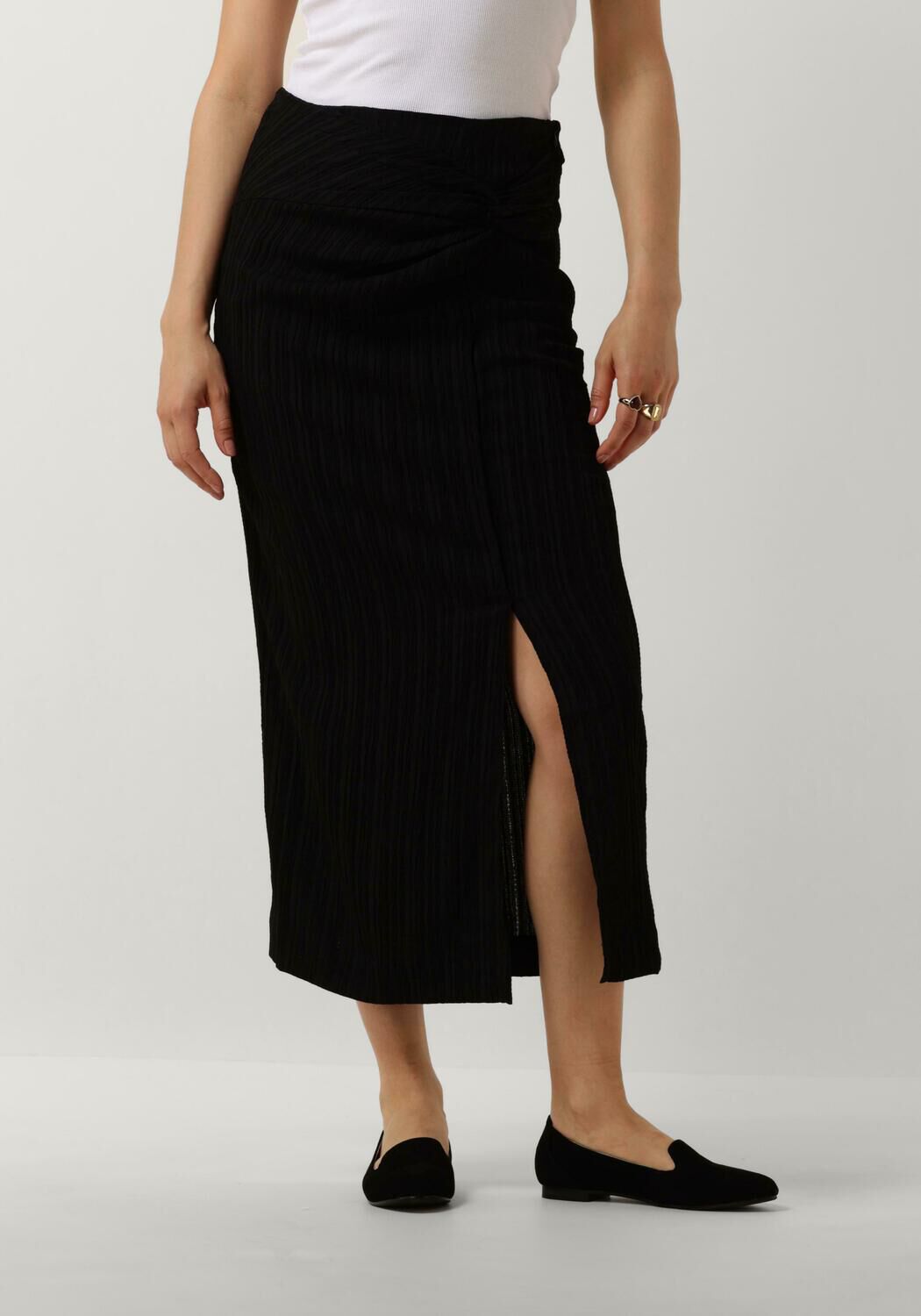 Object Zwarte Midi Rok voor Vrouwen Black Dames