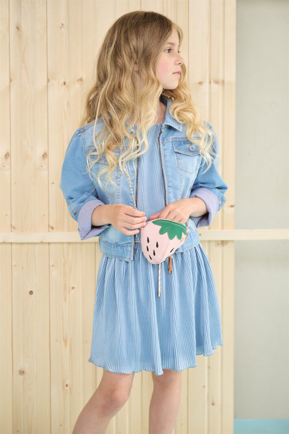 NONO Meisjes Jassen Donet Denim Jacket Lichtblauw