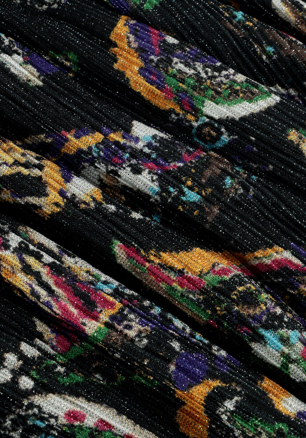 Zwarte ALIX THE LABEL Mini jurk LADIES KNITTED PAISLEY LUREX DRESS - large