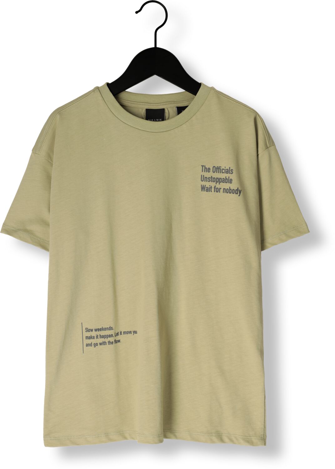 NIK & NIK Jongens Polo's & T-shirts Unstoppable Oversized T-shirt Khaki