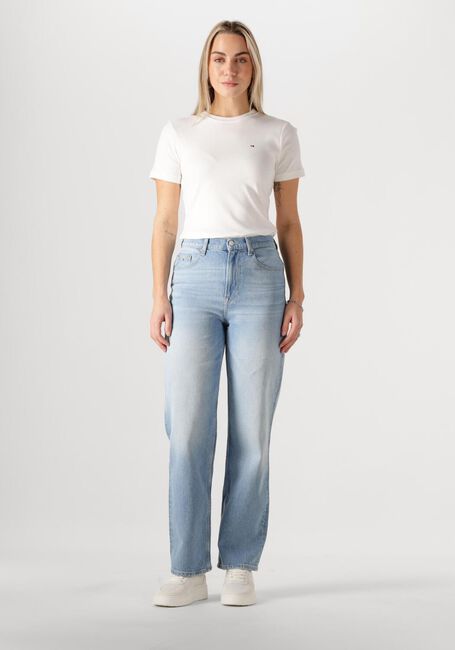 Lichtblauwe TOMMY JEANS Straight leg jeans LAYLA HR SLIM STRAIGHT CH0115 - large