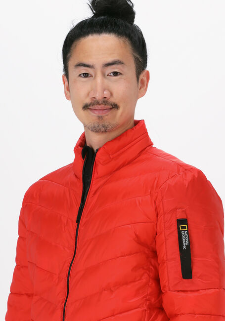 Rode NATIONAL GEOGRAPHIC Gewatteerde jas JACKET WITH FILLER - large