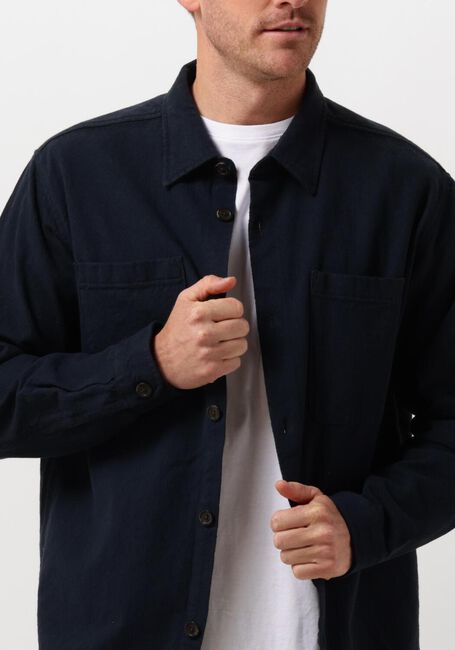 Donkerblauwe SELECTED HOMME Overshirt SLH-HEAVY TWILL OVERSHIRT LS - large
