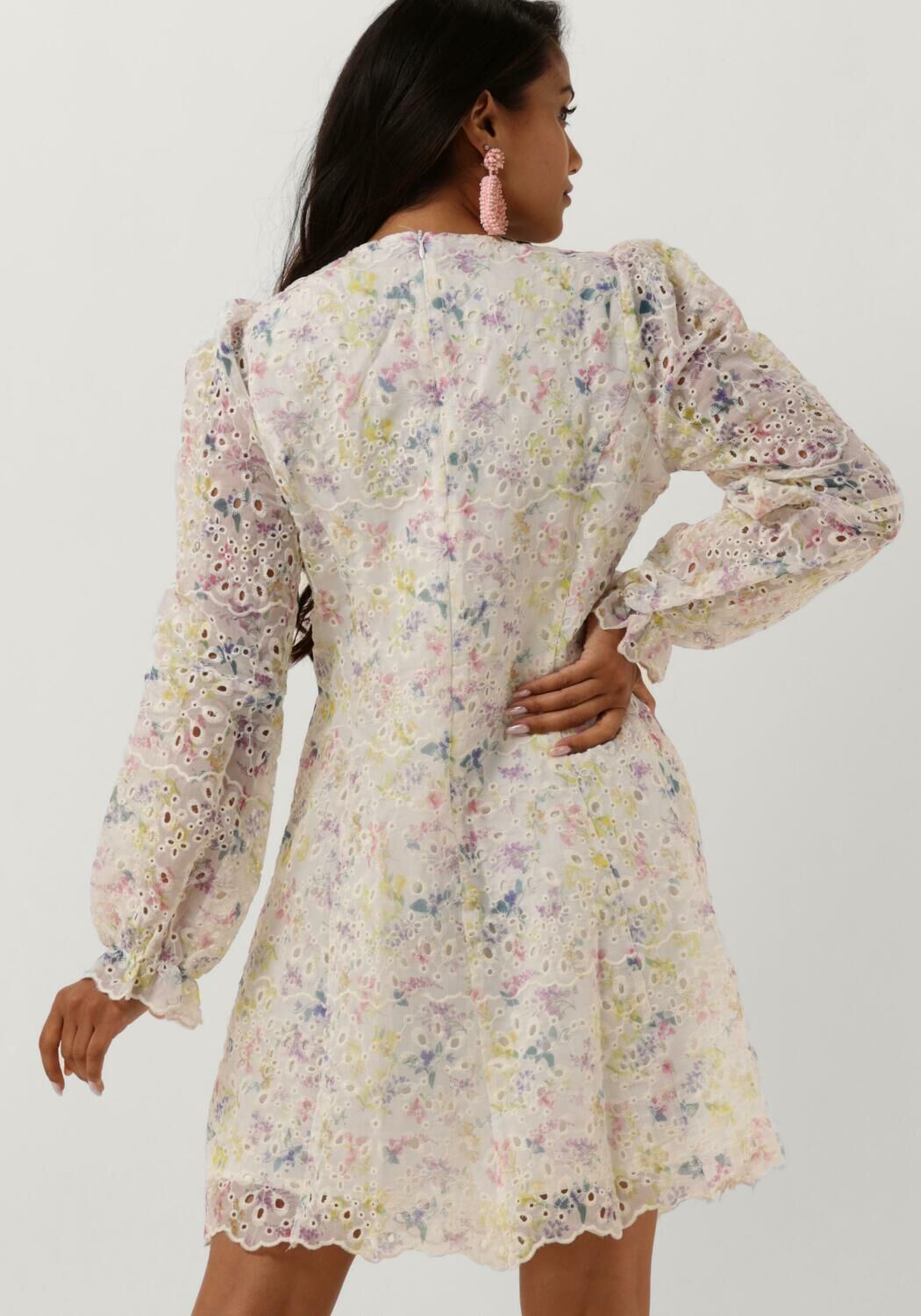 NEO NOIR Dames Jurken Cabana Embroidery Dress Creme
