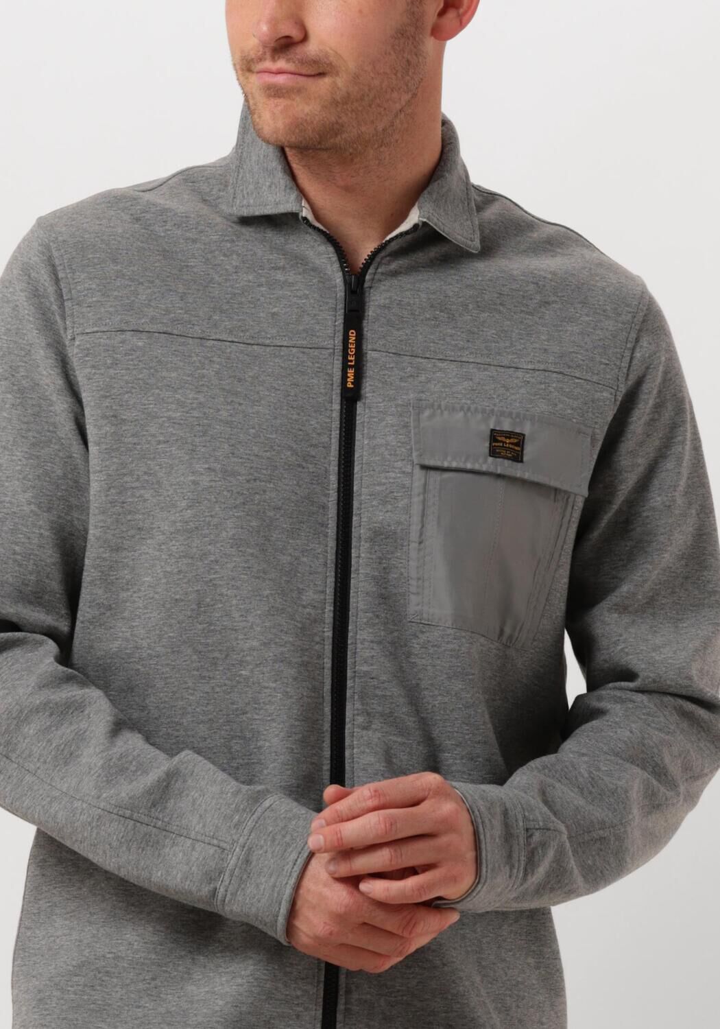 PME LEGEND Heren Overshirts Long Sleeve Shirt Spacer Sweat Wit