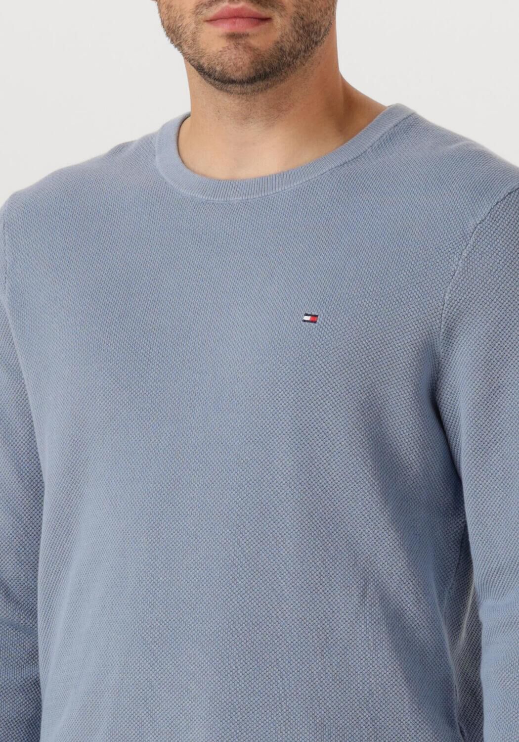 TOMMY HILFIGER Heren Truien & Vesten Essential Structure Crew Neck Lichtblauw