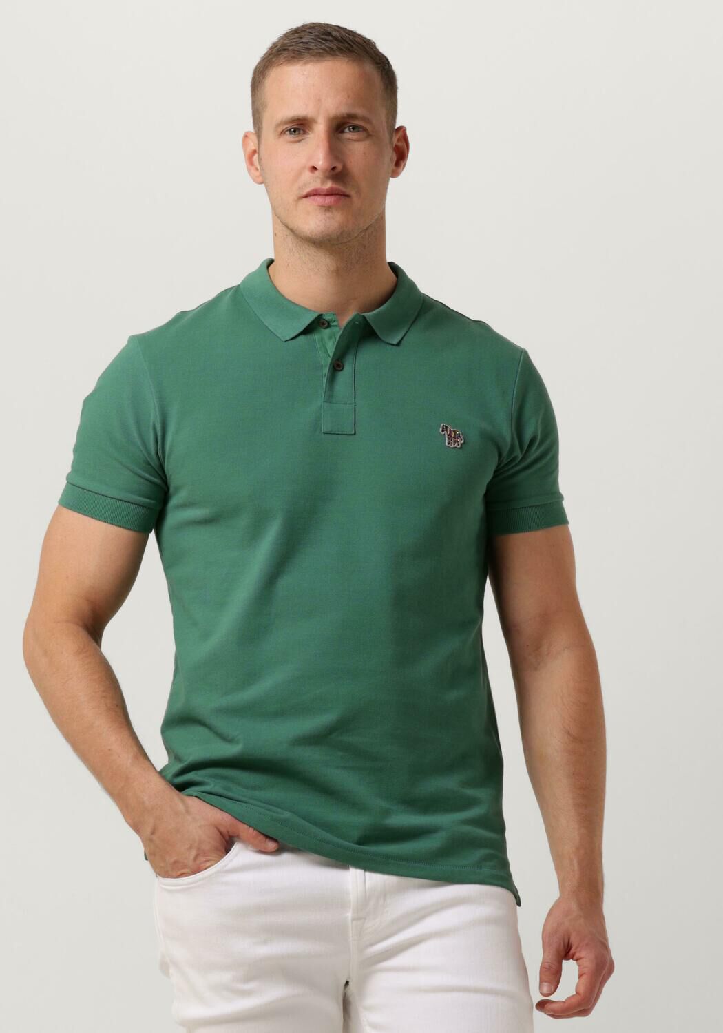 PS PAUL SMITH Heren Polo's & T-shirts Mens Slim Fit Ss Polo Shirt Zebra Groen