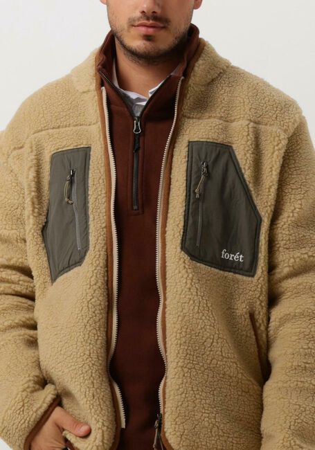 Beige FORÉT Jack AURORA SHERPA JACKET - large