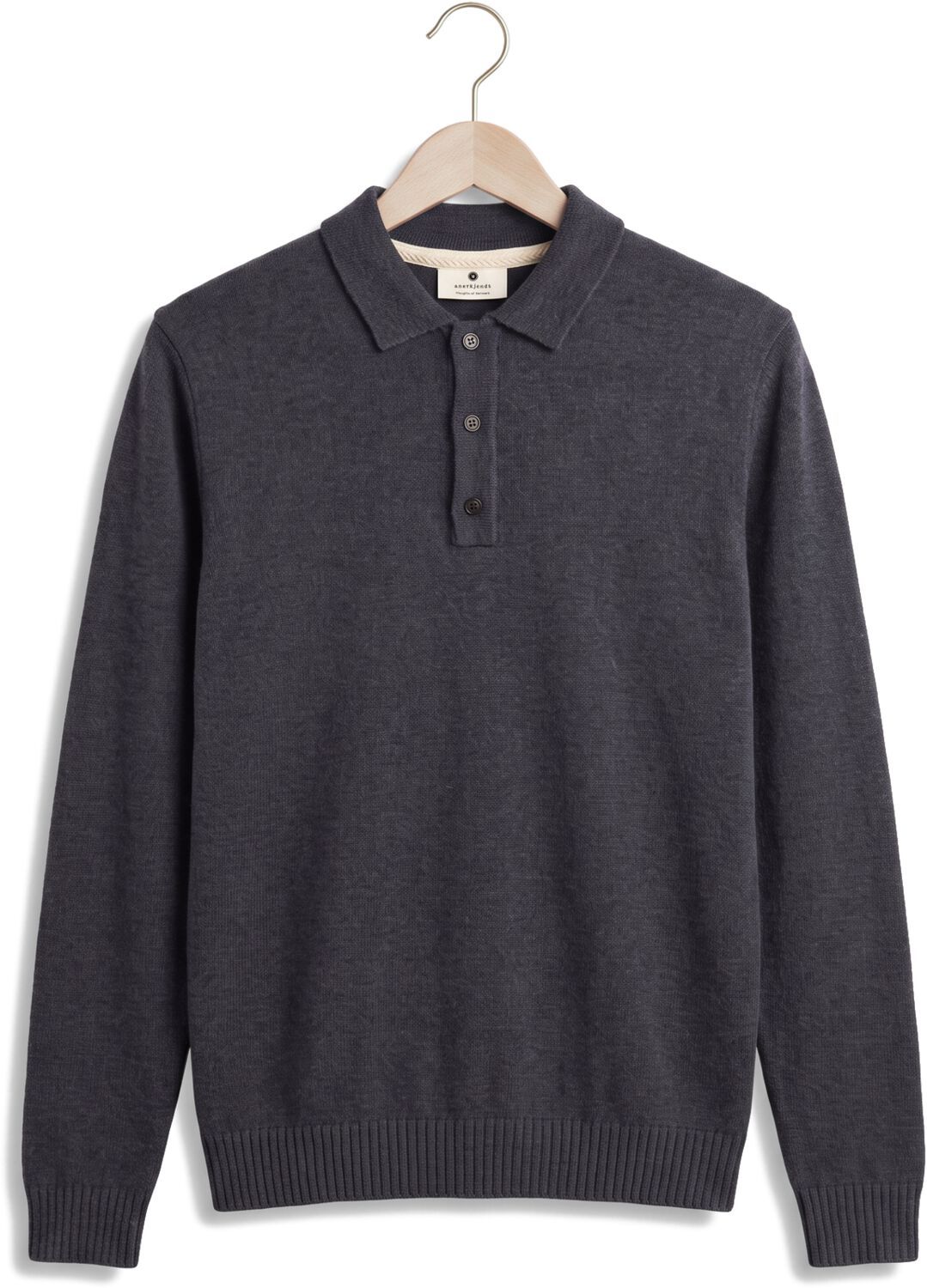 ANERKJENDT Heren Truien & Vesten Akpeter Merino Ls Polo Antraciet