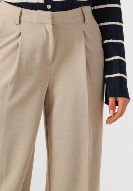 Beige OBJECT Pantalon OBJIVY HW WIDE PANT - large