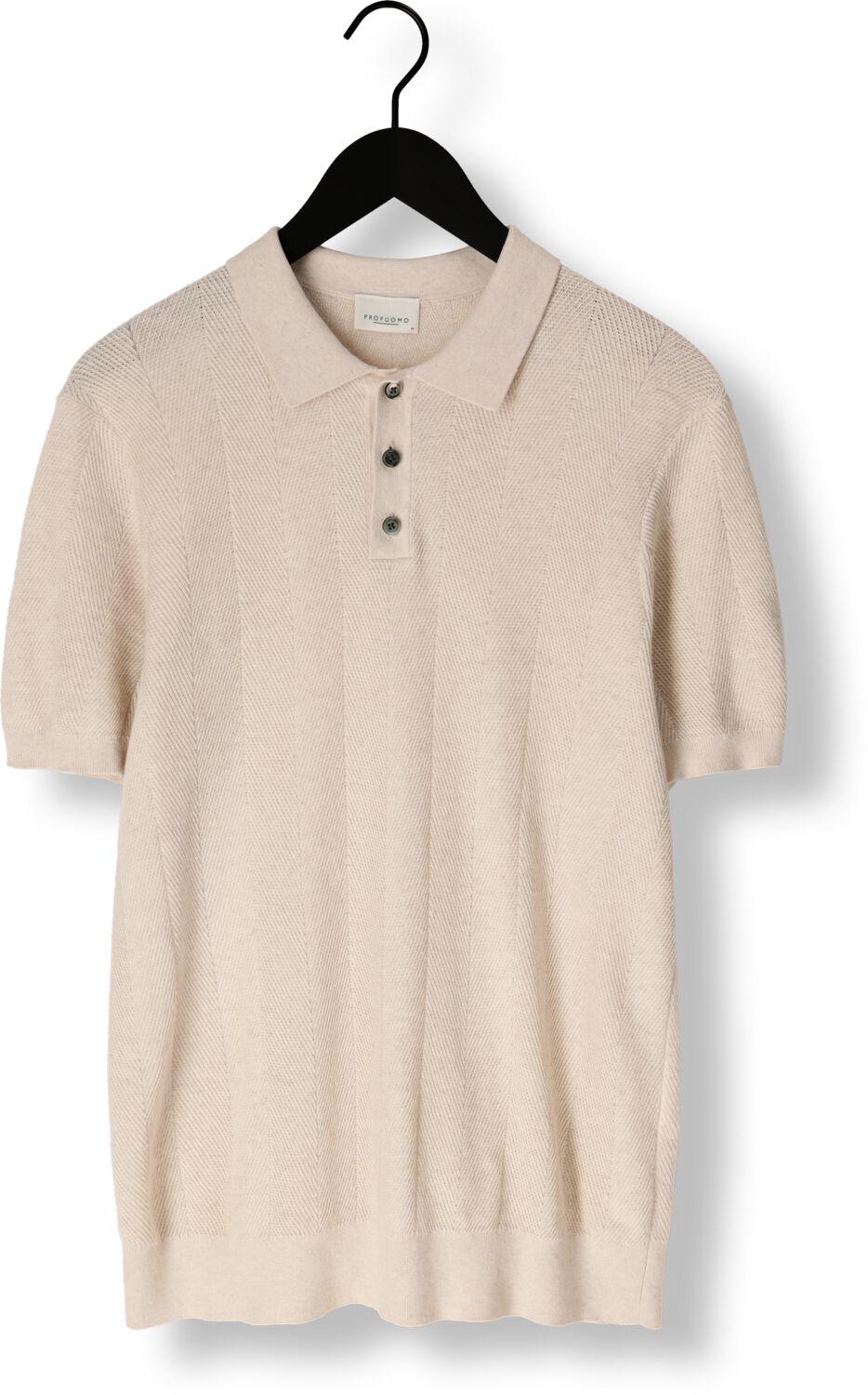 PROFUOMO Heren Polo's & T-shirts Polo Short Sleeve Beige