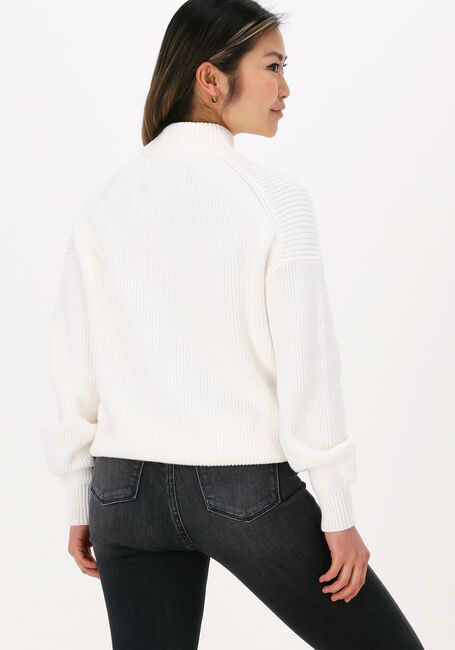 Gebroken wit CALVIN KLEIN Trui TWO TONE MONOGRAM LOOSE SWEATER - large