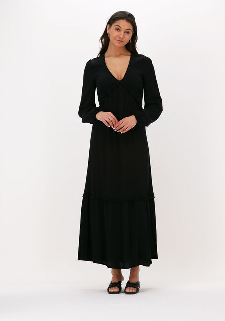 Zwarte NA-KD Maxi jurk BALLOON SLEEVE MAXI FRILL DRESS - large