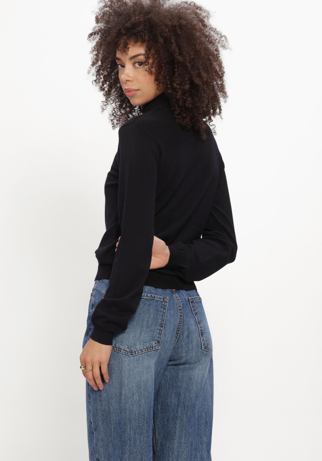 Zwarte SILVIAN HEACH Trui SWEATER TURTLENECK RECIK - large