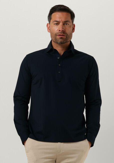 Donkerblauwe GENTI Klassiek overhemd S7096-1175 - large