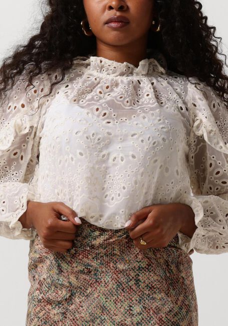 Gebroken wit NEO NOIR Blouses NADIRA EMBROIDERY BLOUSE - large