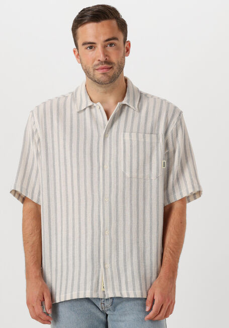Grijze WOODBIRD Casual overhemd WBBANKS WEEVE SHIRT - large